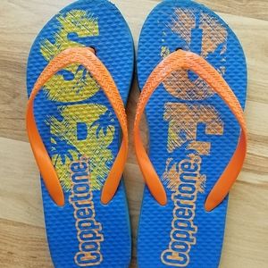 3x$12 Flip-Flops Blue/Orange for Boys 🐱